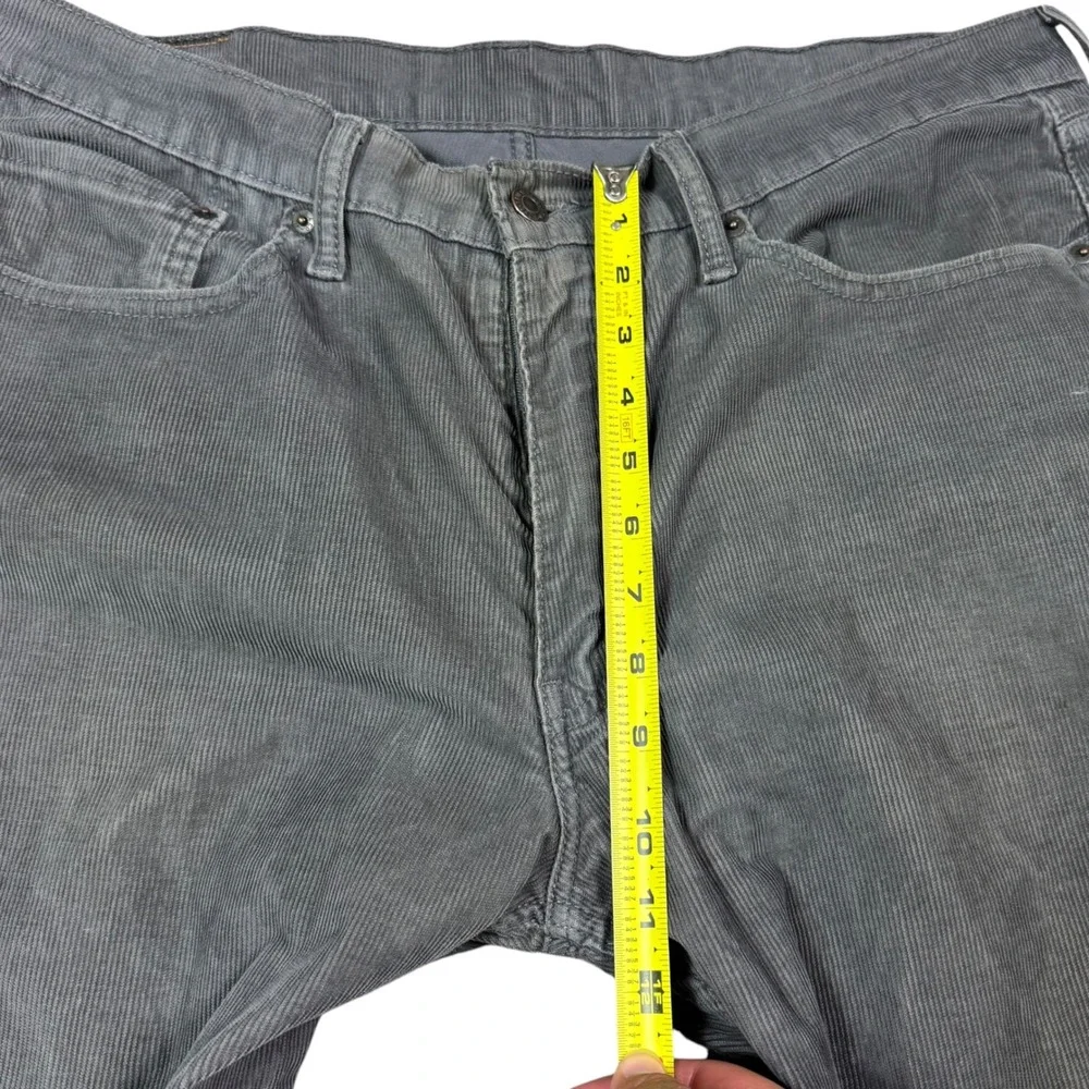 Levi's 514 Straight Leg Gray Corduroy Pants Men's 36x30 FLAWS